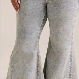 Torrid Light Blue Denim & Glitter Super Flare Jeans